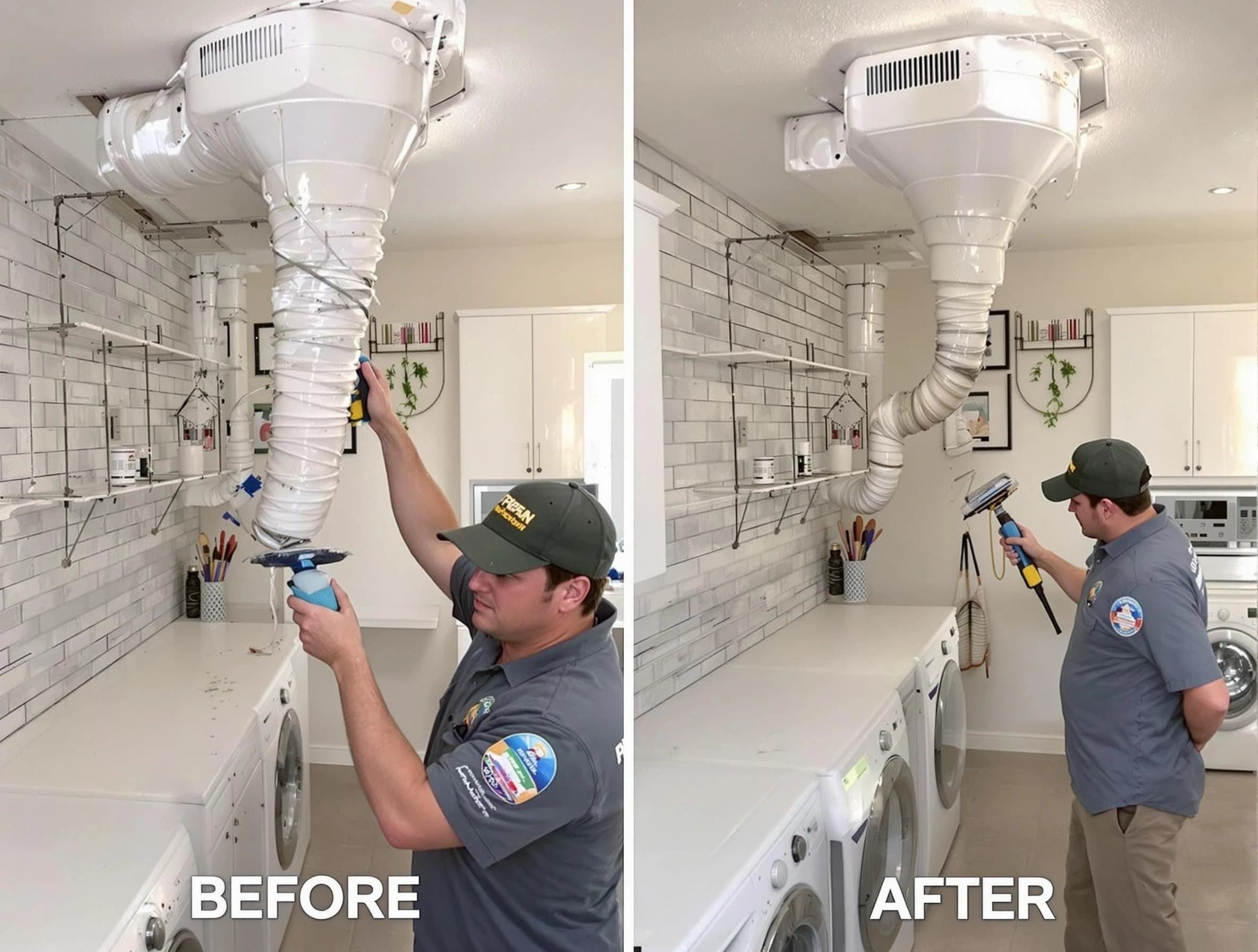Professional dryer exhaust vent cleaning by Pleasant View Dryer Vent Cleaning in Pleasant View